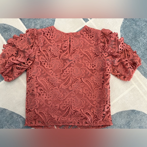 EXPRESS Elegant Lace Women's Top in Rust - Picture 1 of 4
